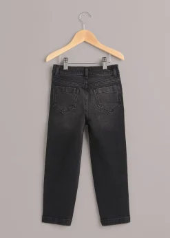 Black Stretch Barrel Leg Jean