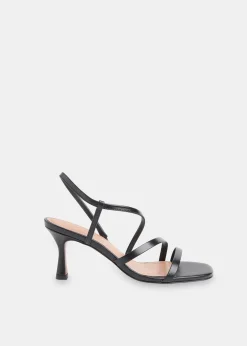 Black Tenley Strappy Heeled Sandal