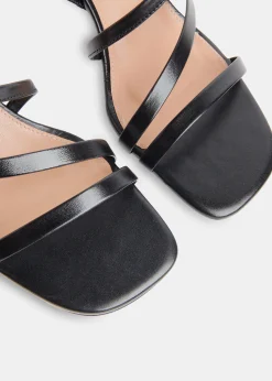 Black Tenley Strappy Heeled Sandal