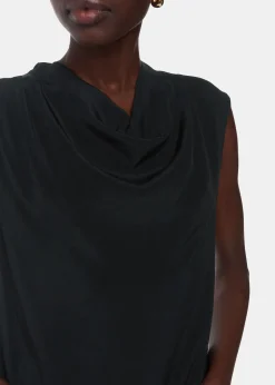 Black Textured Sleeveless Tank