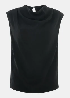 Black Textured Sleeveless Tank