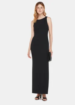 Black Tie Back Maxi Dress