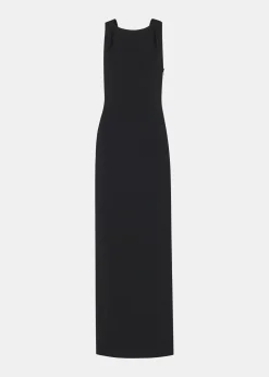 Black Tie Back Maxi Dress