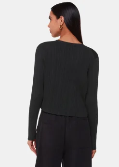 Black Tie Front Detail Cardigan