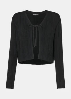 Black Tie Front Detail Cardigan