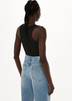 Black Ultimate Ribbed Scoop Vest