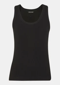 Black Ultimate Ribbed Scoop Vest