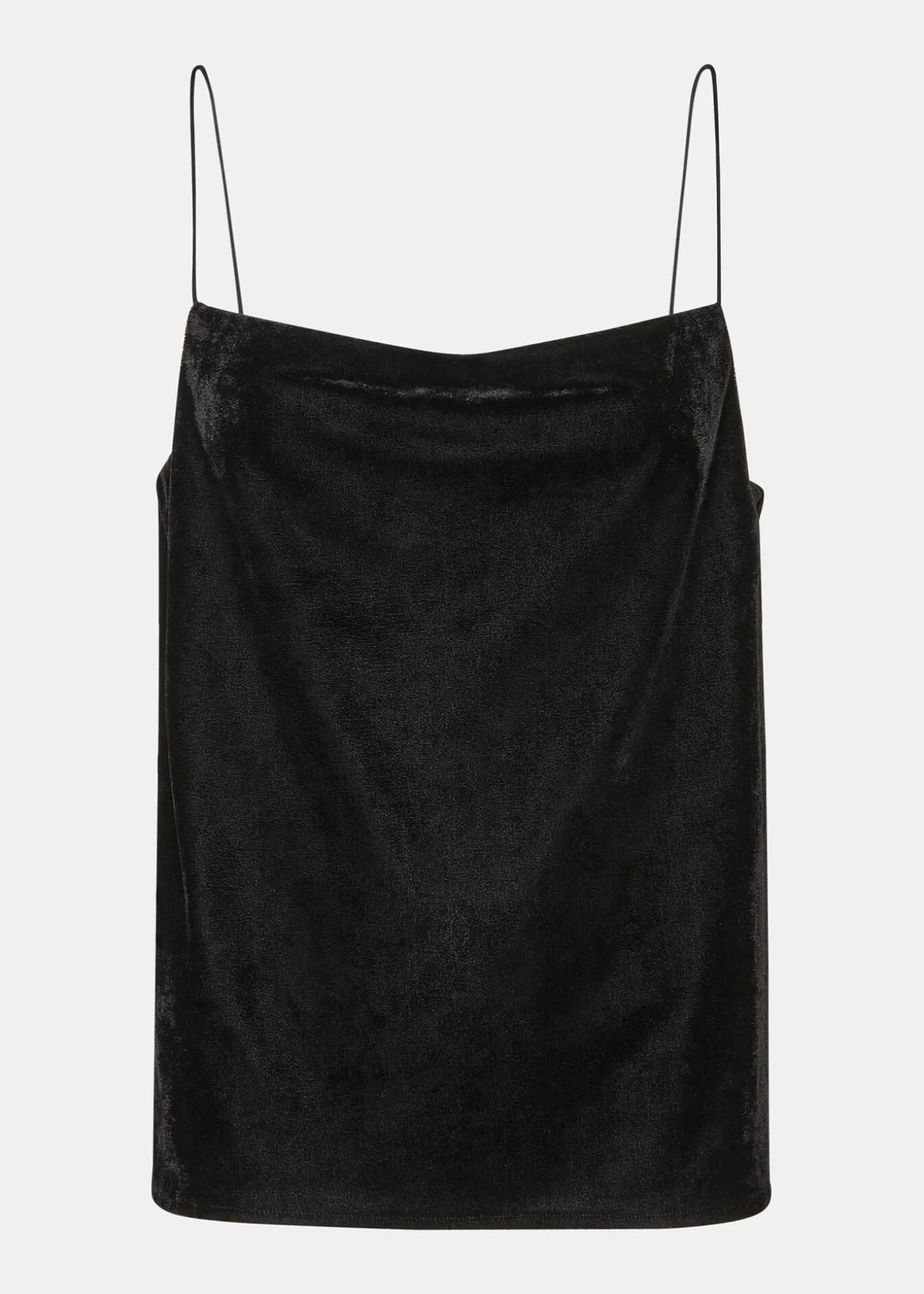 Black Velvet Cowl Neck Cami Top