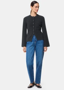 Black Wide Sleeve Detail Cardigan