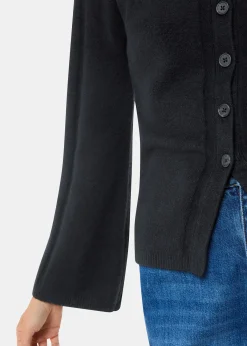 Black Wide Sleeve Detail Cardigan
