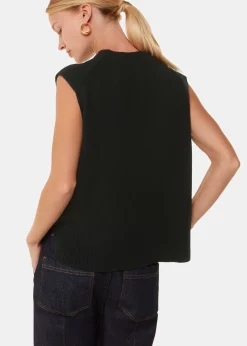 Black Wool Sleeveless Tank