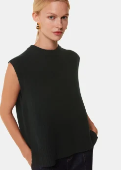 Black Wool Sleeveless Tank