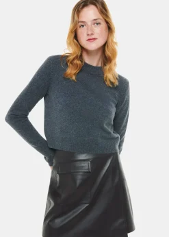 Black Wrap Leather Mini Skirt