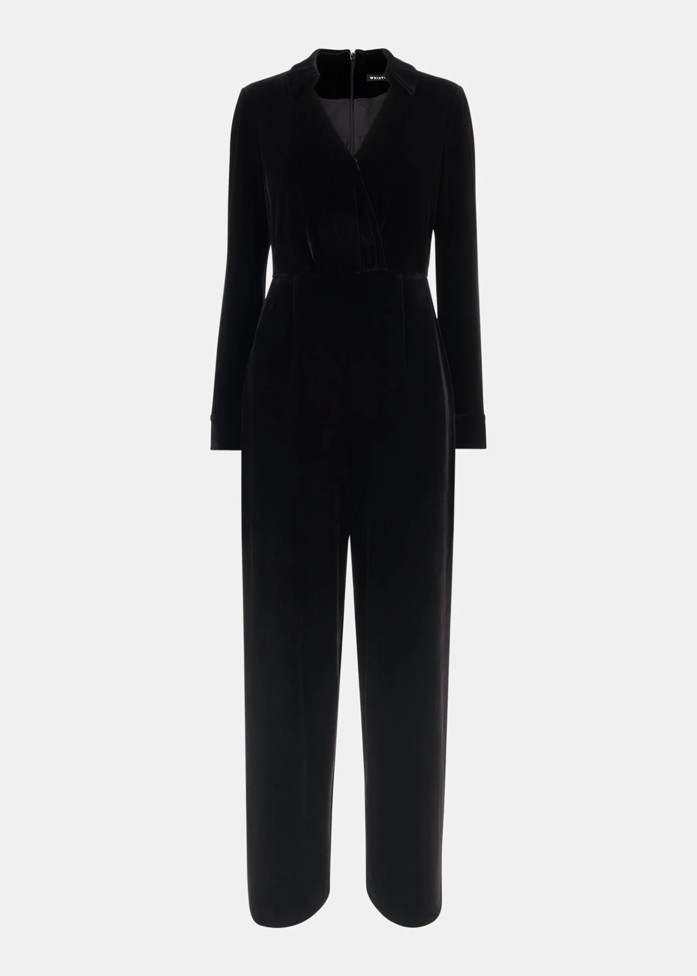Black Wrap Velvet Jumpsuit
