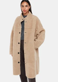 Black Zo Reversible Shearling Coat