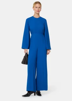 Blue Bonnie Gathered Jumpsuit