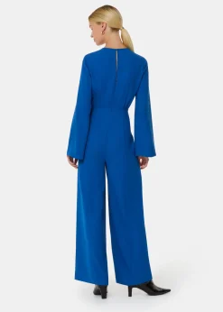 Blue Bonnie Gathered Jumpsuit