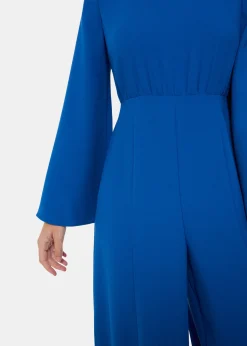Blue Bonnie Gathered Jumpsuit