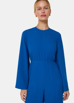 Blue Bonnie Gathered Jumpsuit