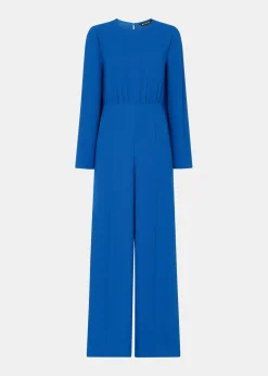 Blue Bonnie Gathered Jumpsuit
