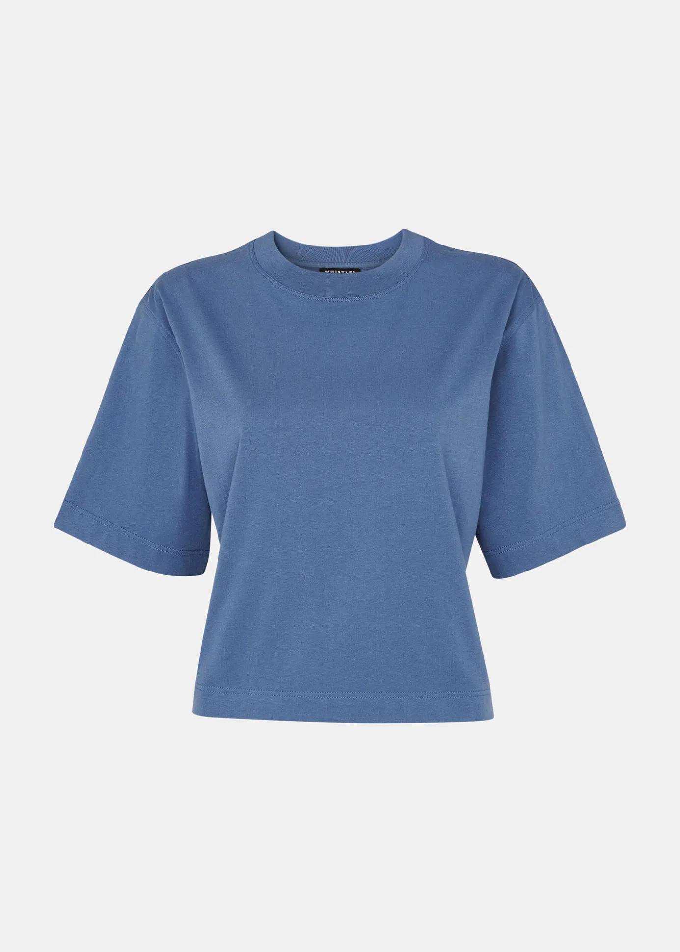 Blue Cropped Relaxed Tee