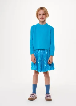 Blue Isadora Sequin Skirt