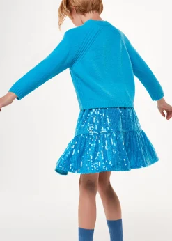 Blue Isadora Sequin Skirt