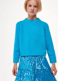 Blue Isadora Sequin Skirt