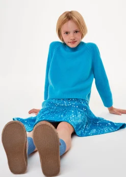 Blue Isadora Sequin Skirt