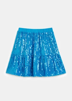 Blue Isadora Sequin Skirt