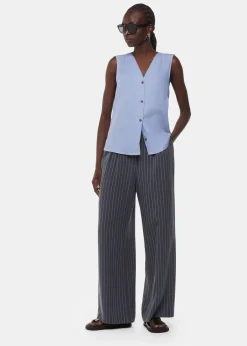 Blue Laura Linen Tank