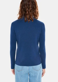 Blue Maja Knitted Polo Neck Knit
