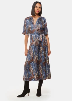 Blue Marlow Dashed Snake Dress