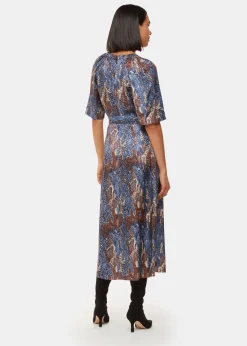 Blue Marlow Dashed Snake Dress