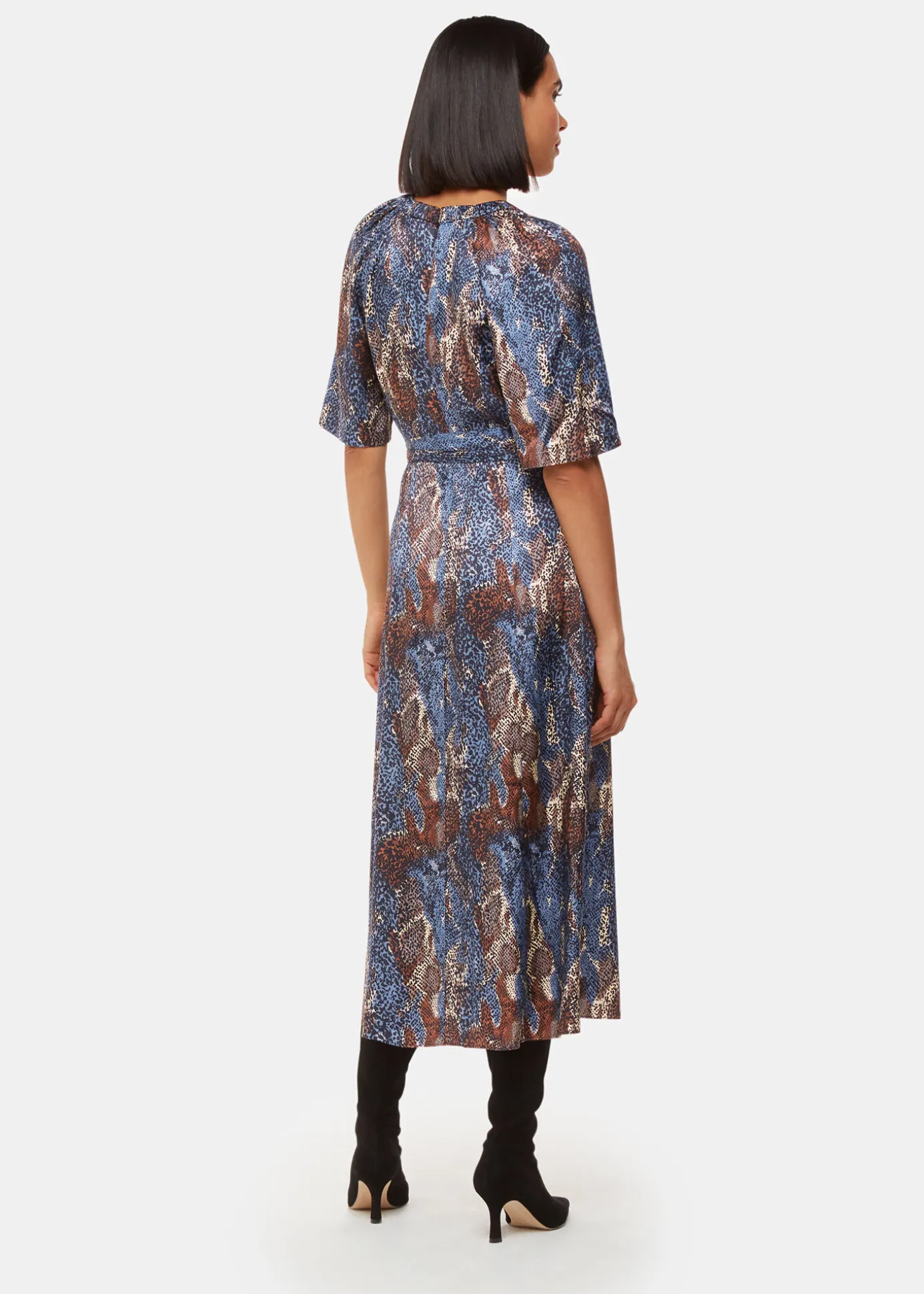 Blue Marlow Dashed Snake Dress