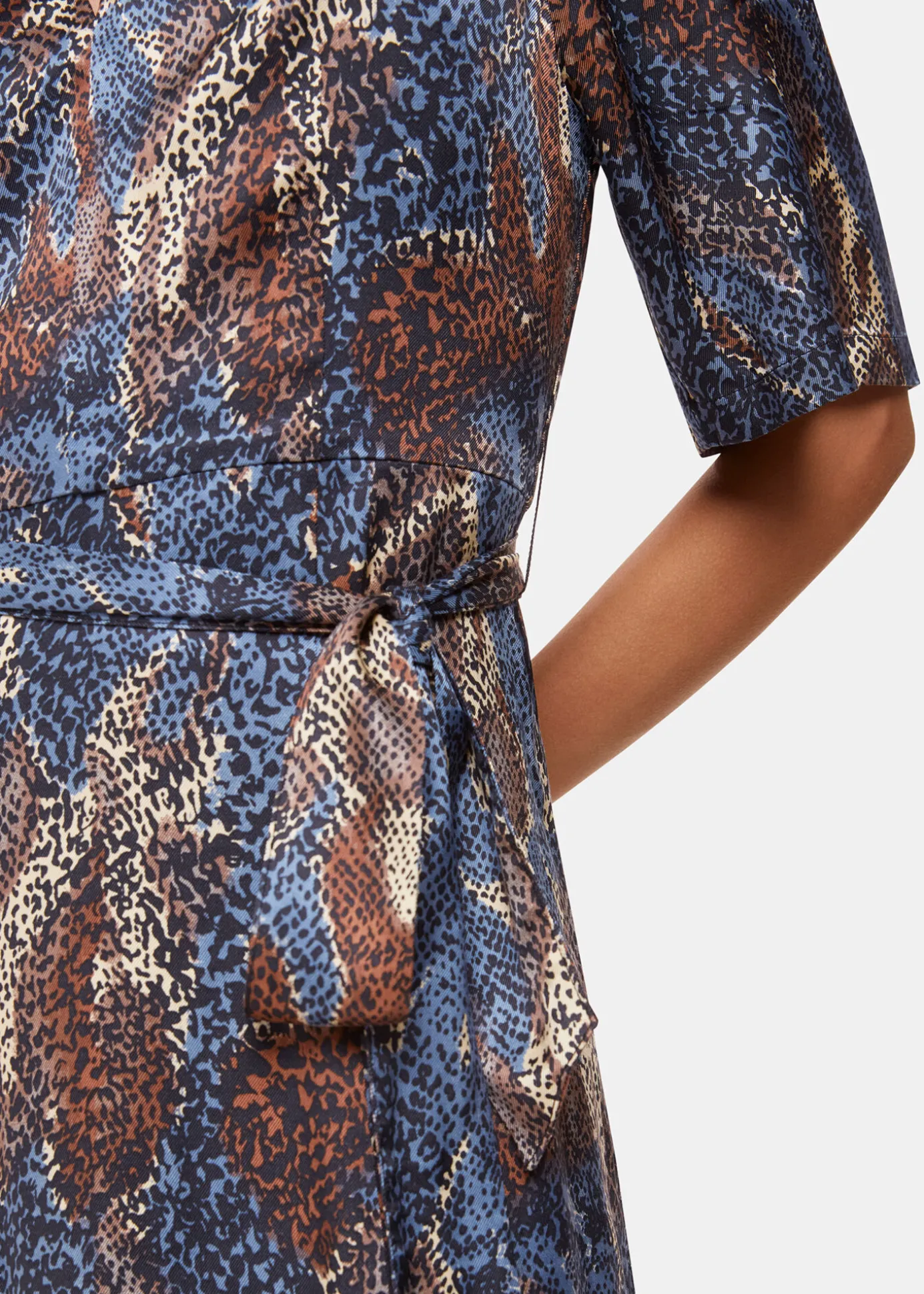 Blue Marlow Dashed Snake Dress