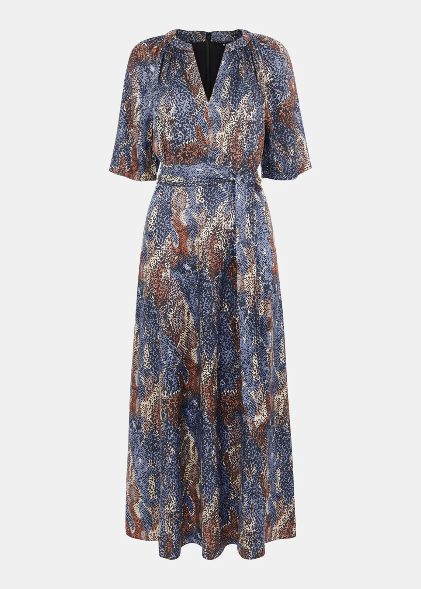 Blue Marlow Dashed Snake Dress