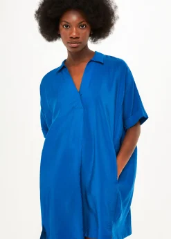 Blue Melanie Relaxed Shirt Dress