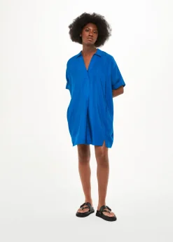 Blue Melanie Relaxed Shirt Dress