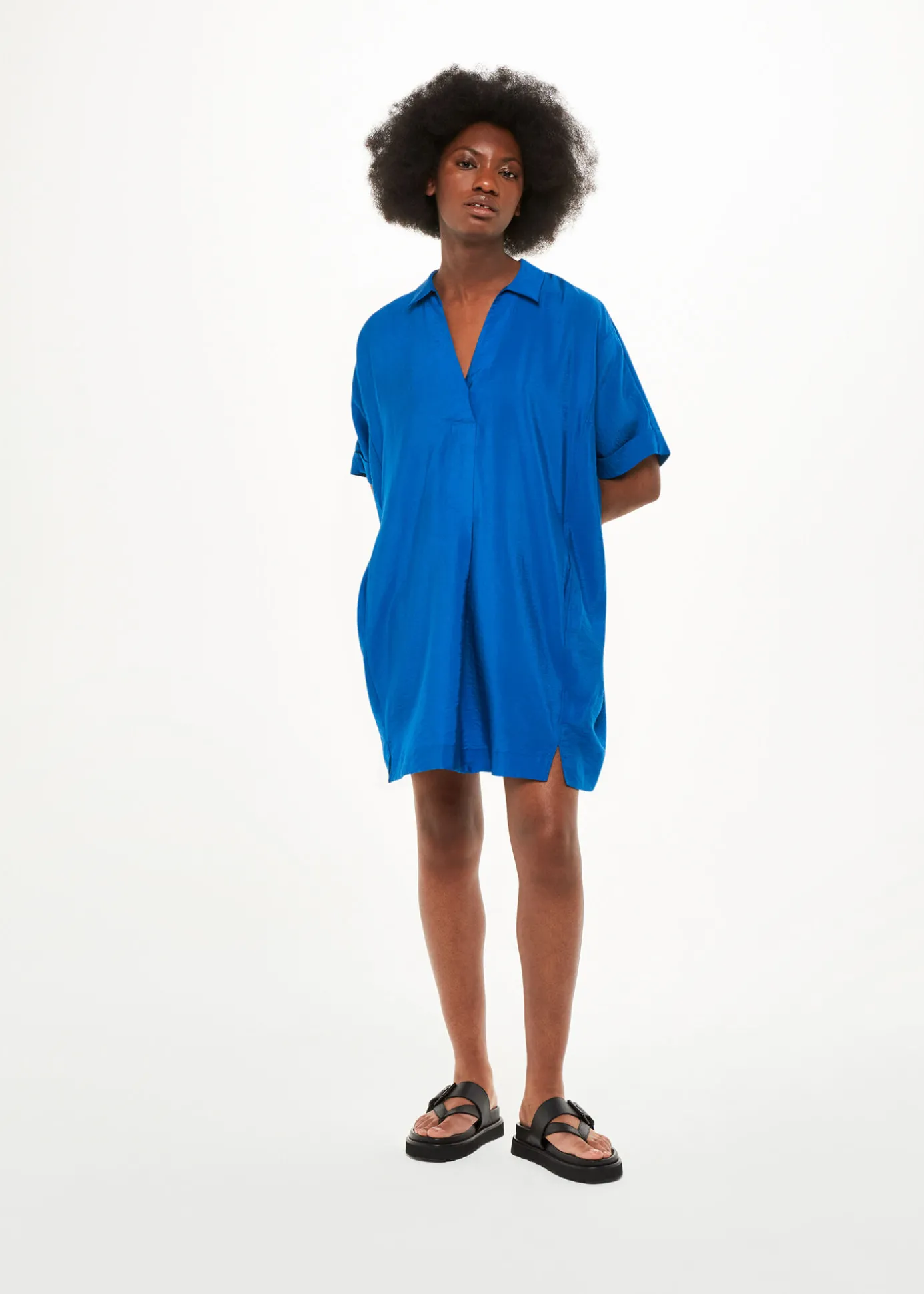 Blue Melanie Relaxed Shirt Dress