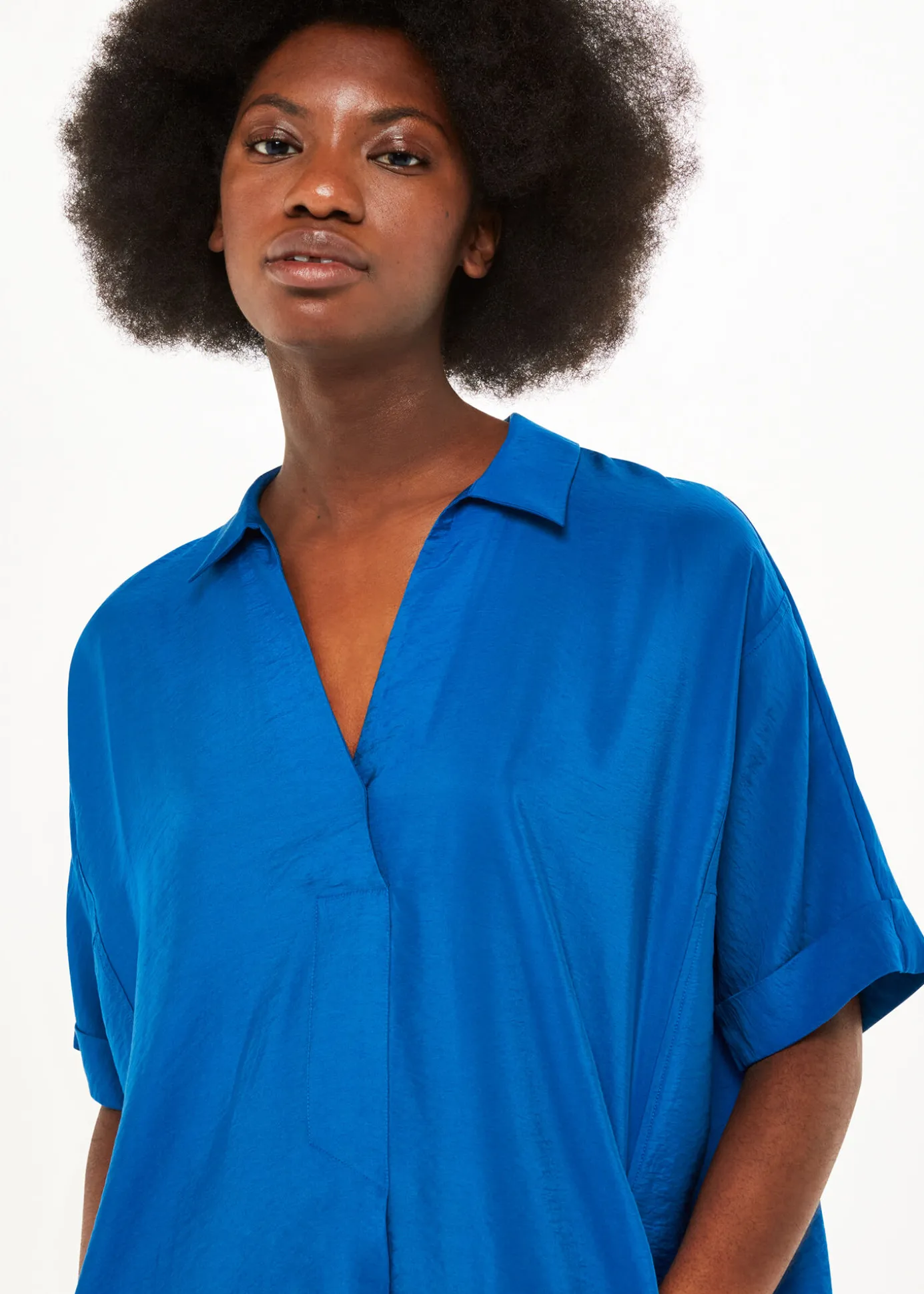 Blue Melanie Relaxed Shirt Dress