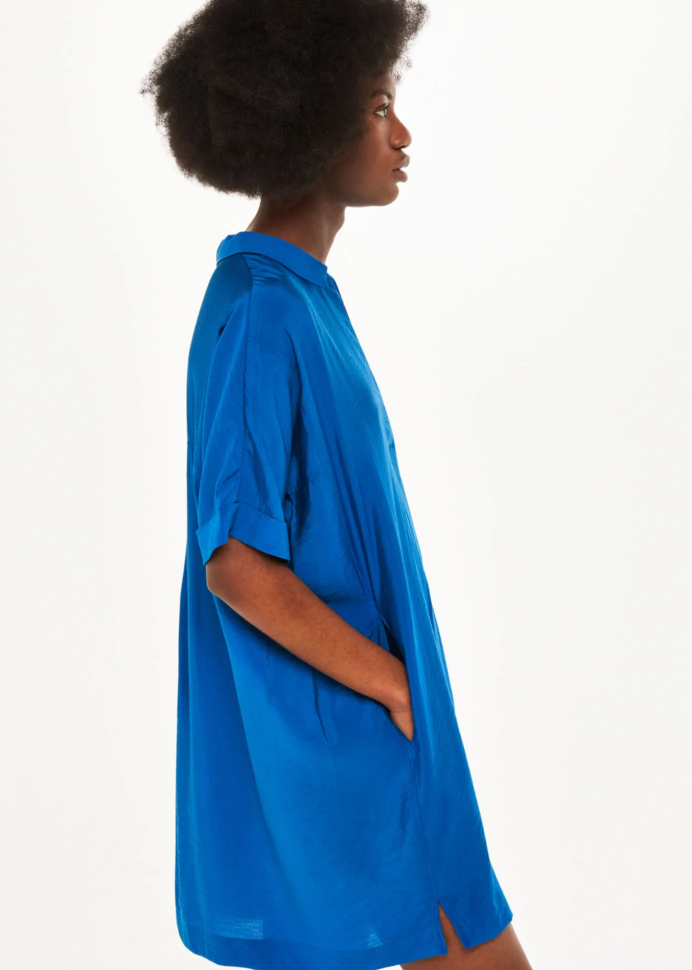 Blue Melanie Relaxed Shirt Dress