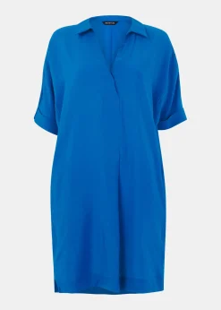 Blue Melanie Relaxed Shirt Dress