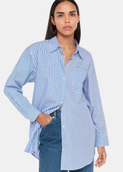 Blue Millie Stripe Oversized Shirt