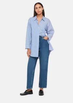 Blue Millie Stripe Oversized Shirt