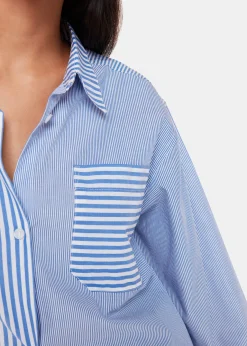 Blue Millie Stripe Oversized Shirt