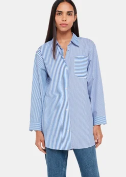 Blue Millie Stripe Oversized Shirt
