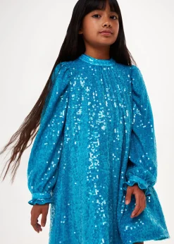 Blue Sadie Sequin Dress
