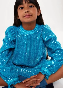 Blue Sadie Sequin Dress