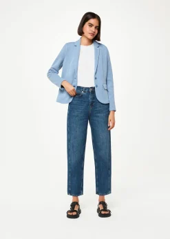 Blue Slim Jersey Jacket